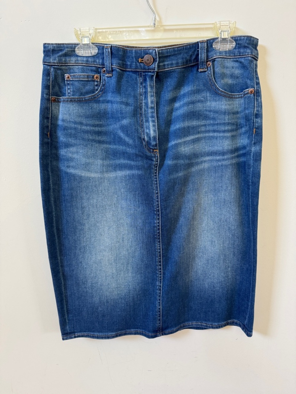 J. Crew Indigo Denim Skirt in Medium Blue